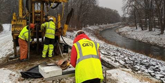 Levee drilling construction