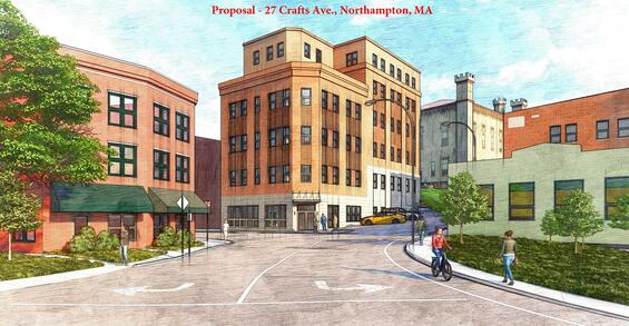 Proposed drawing of affordable housing building