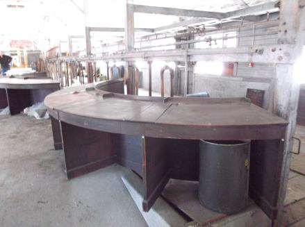 Bull pen desk in storage, 2013
