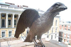 Beacon Hill Monument eagle after treatment