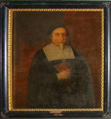 Original Endicott portrait in deteriorated condition