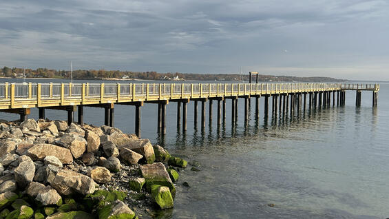 Salem Willows fishing pier.