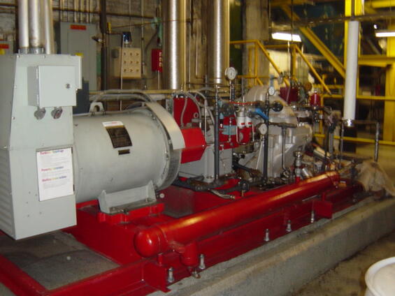 Backpressure steam turbine