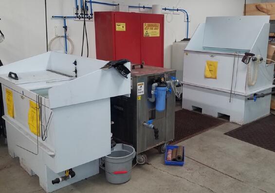 Alcohol rinse tanks