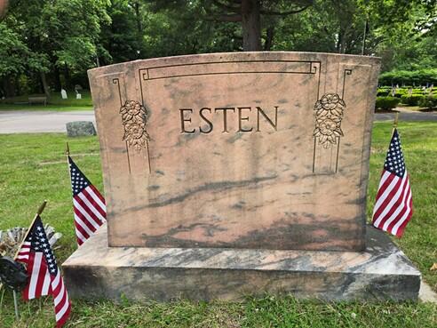 Cleaned headstone that Eileen Walls cleaned