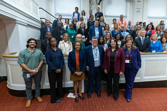 Employment Modernization Transformation (EMT) Project Team members, along with Secretary Jones, and Lieutenant Governor Kim Driscoll 