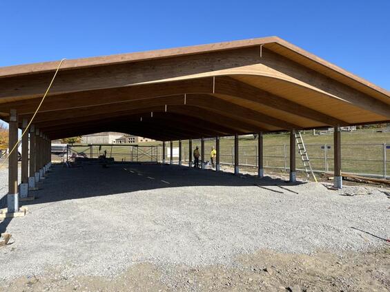 pavilion almost fully completed