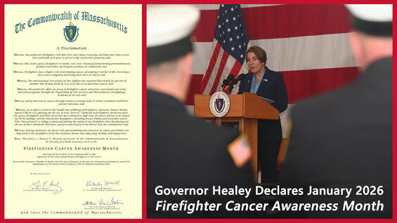 Governor Healey declares January 2026 Firefighter Cancer Awareness Month