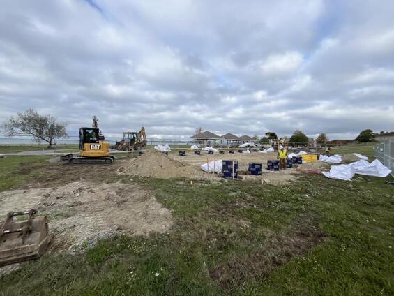 George's Island Pavilion site prep 