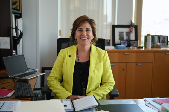 EEA Secretary Rebecca Tepper smiles in her office
