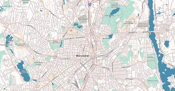 50 percent Grayscale Effect applied to an Enhanced Contrast Basemap.