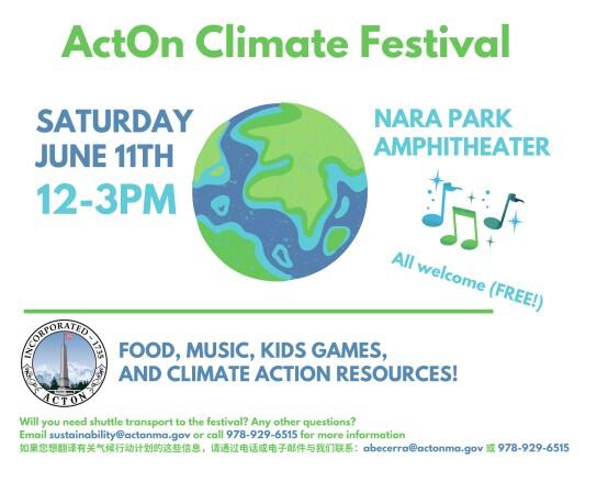 Acton Climate Festival Flyer