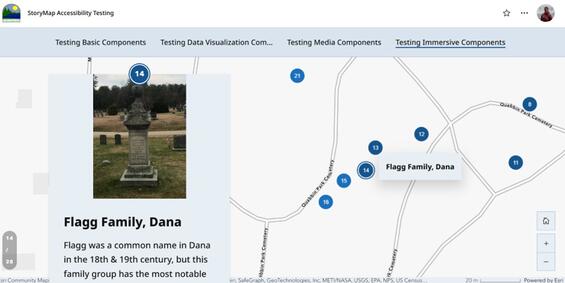 A sample of a data-driven, map focused map tour. More detail in caption.