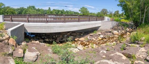 Bridge over a stream bed
