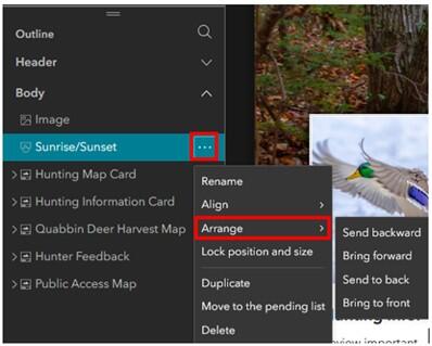 Screenshot how to manually rearrange widgets and elements. More details in caption.