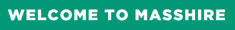 Example Masshire heading, white text on a green background