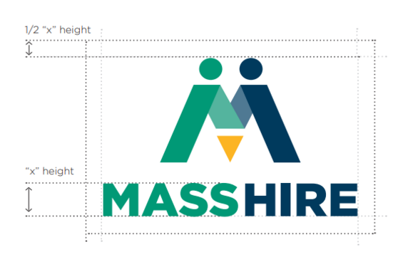 Masshire logo space requirements with markings