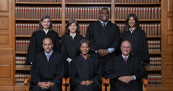 The seven Massachusetts Supreme Judicial Court justices in 2025