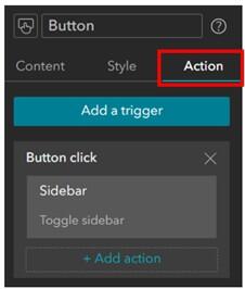 Screenshot of Action configuration of buttons. More details in caption.