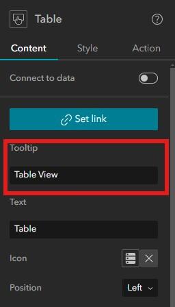 Screenshot of tooltip configuration for a button. More details in caption.