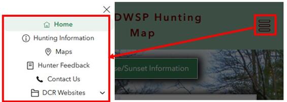 Example of an icon-type menu. More details in caption.