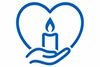 hand holding candle icon