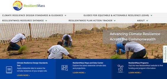 Resilient Mass website home page