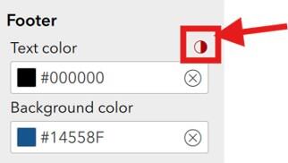 Screenshot of color contrast warning. More details in caption.
