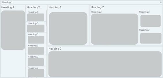 Simplified dashboard showing element heading structure.