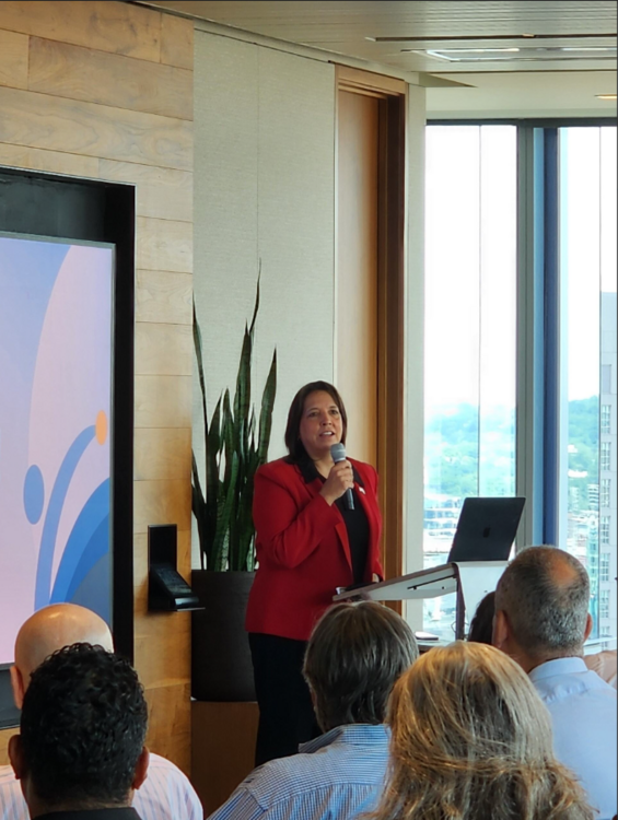 Lt. Gov. Kim Driscoll giving opening remarks.