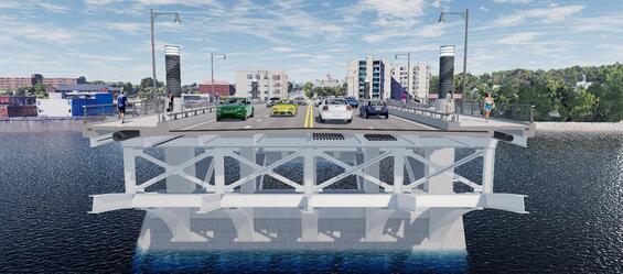 The new bridge provides separate travel ways for all modes