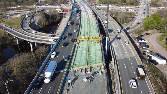 I-90 Mainline Bridge Construction Phase 3 Deck Pours