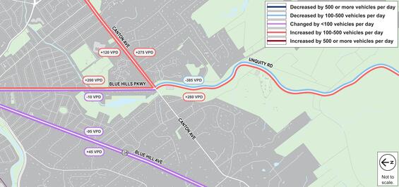 Map of traffic volume