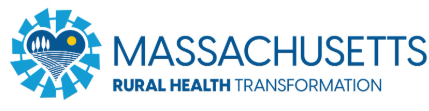 Massachusetts Rural Health Transformation logo, with a farm in a heart shape.