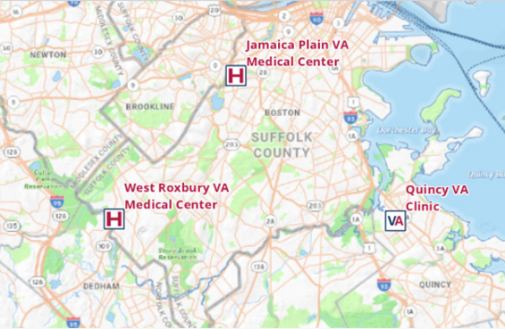 map of VA healthcare providers