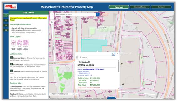 Massachusetts Interactive Property Map
