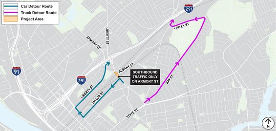 Detour map