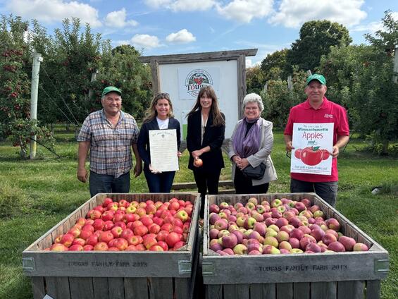 From left to right: Moe Tougas, MDAR Commissioner Ashley Randle, State Representative Meghan Kilcoyne, State Representative Kate Donaghue, Andre Tougas