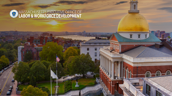 Massachusetts State house with EOLWD logo