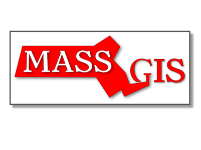 MassGIS logo - a red outline of the state