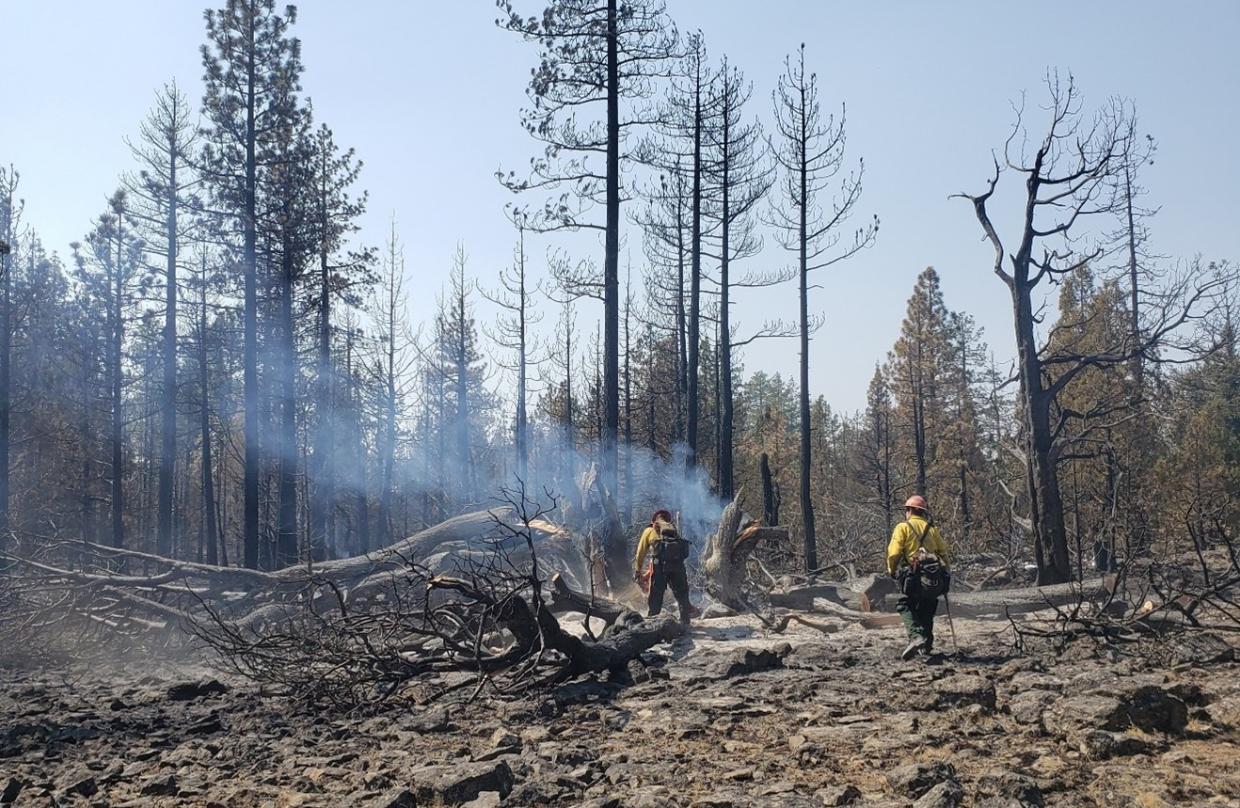 NorEast #1 crew members patrol for hotspots on Dixie Fire, California by D. Bove, MassWildlife