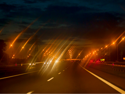 Blurred image of roadway