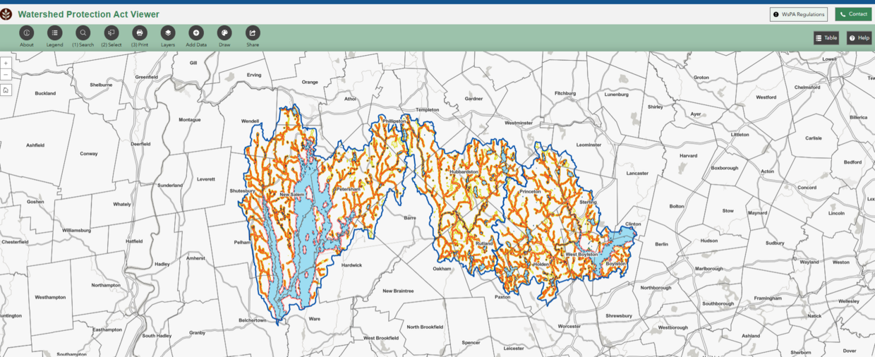 Watershed Protection Act Data Viewer Home Page