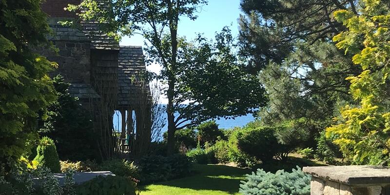 Photo of a landscaped coastal property