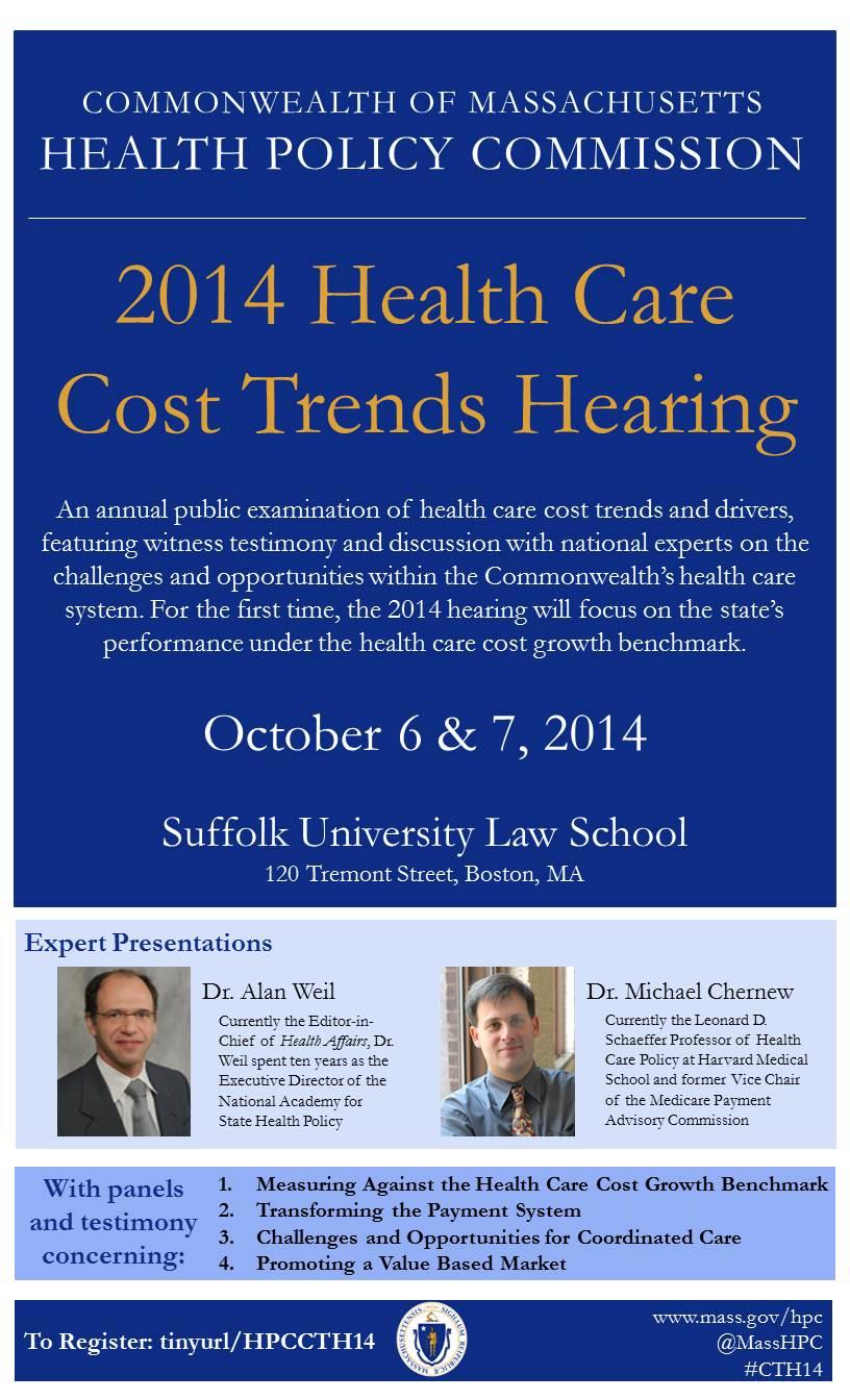2014 Health Care Cost Trends Hearing flyer-v2