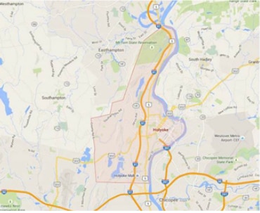 map view of holyoke community college property for sale/lease