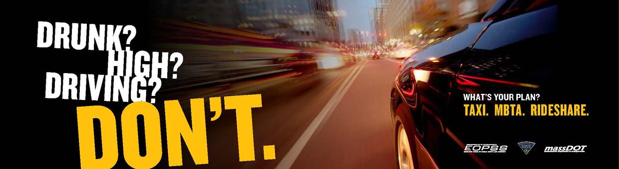 "Drive Sober or Get Pulled Over" public safety announcement billboard
