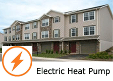 electric heat pump townhome