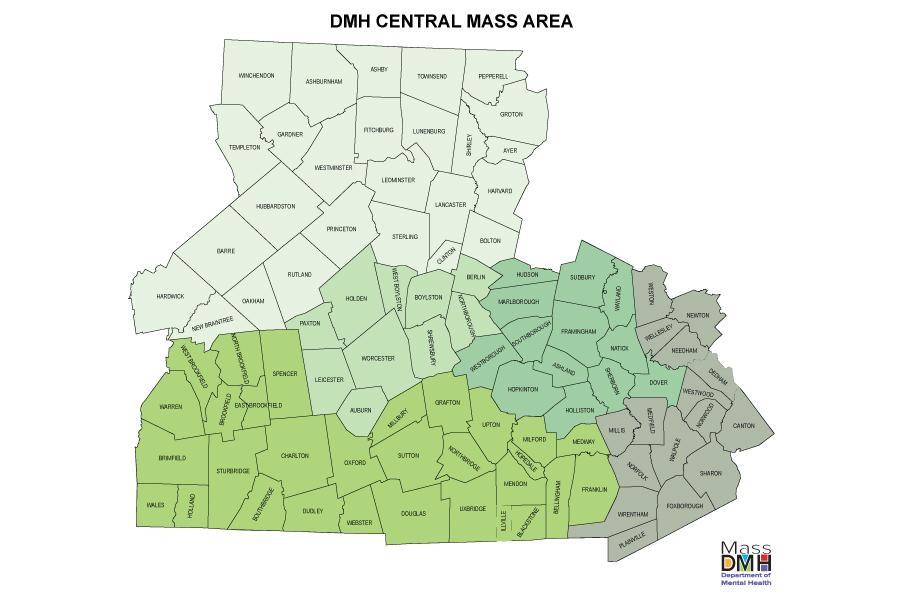 DMH Central MA Area Map