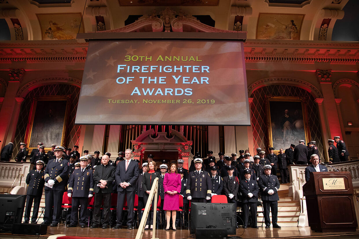 30th annual Firefighter of the Year Awards - stage
